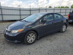 Salvage cars for sale from Copart Lumberton, NC: 2012 Honda Civic LX