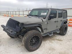 Salvage cars for sale at Haslet, TX auction: 2018 Jeep Wrangler Unlimited Sport
