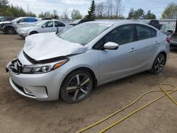 Salvage cars for sale from Copart Bowmanville, ON: 2018 KIA Forte EX