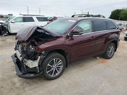 Toyota Highlander salvage cars for sale: 2019 Toyota Highlander SE