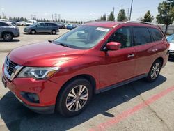 Salvage cars for sale from Copart Rancho Cucamonga, CA: 2018 Nissan Pathfinder S