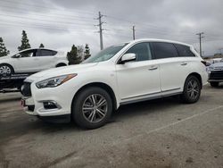 Salvage cars for sale from Copart Rancho Cucamonga, CA: 2019 Infiniti QX60 Luxe