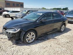 Salvage cars for sale at Kansas City, KS auction: 2015 Chrysler 200 Limited