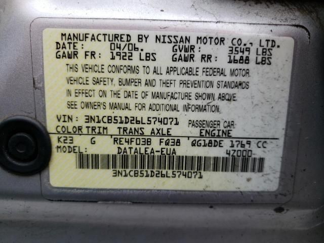 2006 Nissan Sentra 1.8