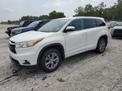 Salvage cars for sale at Houston, TX auction: 2015 Toyota Highlander LE