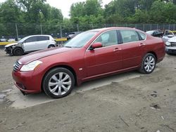 Salvage cars for sale at Waldorf, MD auction: 2007 Infiniti M35 Base