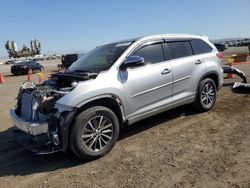Salvage cars for sale at San Diego, CA auction: 2017 Toyota Highlander SE