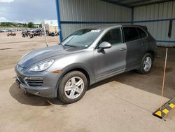 Salvage cars for sale at Colorado Springs, CO auction: 2012 Porsche Cayenne S Hybrid