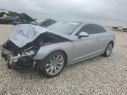 Salvage cars for sale at New Braunfels, TX auction: 2018 Audi A5 Premium Plus