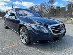 Salvage cars for sale at North Billerica, MA auction: 2015 Mercedes-Benz S 550 4matic