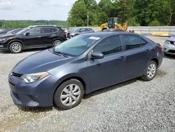 Salvage cars for sale from Copart Concord, NC: 2016 Toyota Corolla L