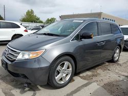 Salvage cars for sale at Littleton, CO auction: 2012 Honda Odyssey Touring