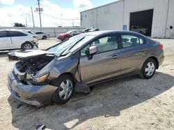 Vehiculos salvage en venta de Copart Jacksonville, FL: 2012 Honda Civic LX