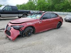 Salvage cars for sale from Copart Ellwood City, PA: 2018 Alfa Romeo Giulia TI Q4