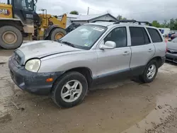 Salvage cars for sale at Pekin, IL auction: 2004 Hyundai Santa FE GLS