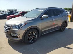 Salvage cars for sale at Grand Prairie, TX auction: 2017 Hyundai Santa FE Sport