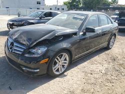 Salvage cars for sale from Copart Opa Locka, FL: 2012 Mercedes-Benz C 300 4matic
