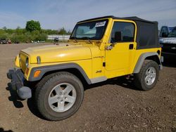 Salvage cars for sale from Copart Columbia Station, OH: 2002 Jeep Wrangler / TJ SE