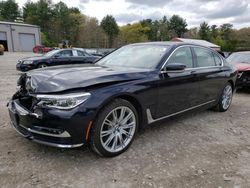 Salvage cars for sale at Mendon, MA auction: 2016 BMW 750 XI