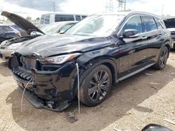 Salvage cars for sale at Elgin, IL auction: 2020 Infiniti QX50 Pure