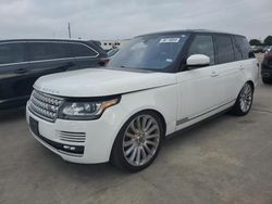 Salvage cars for sale at Grand Prairie, TX auction: 2016 Land Rover Range Rover Supercharged