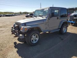Salvage cars for sale from Copart Colorado Springs, CO: 2001 Jeep Wrangler / TJ Sport