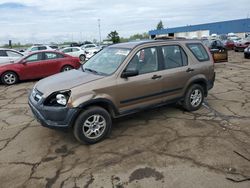 Salvage cars for sale from Copart Woodhaven, MI: 2002 Honda CR-V LX