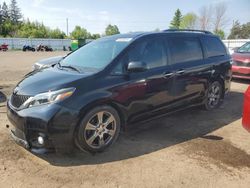 Salvage cars for sale at Bowmanville, ON auction: 2017 Toyota Sienna SE