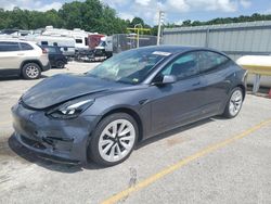 Salvage cars for sale at Sikeston, MO auction: 2021 Tesla Model 3