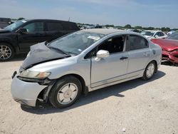 Salvage cars for sale at San Antonio, TX auction: 2006 Honda Civic Hybrid