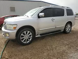 Salvage cars for sale from Copart Mercedes, TX: 2008 Infiniti QX56