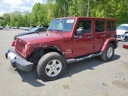 Jeep Wrangler Unlimited Sahara salvage cars for sale: 2012 Jeep Wrangler Unlimited Sahara