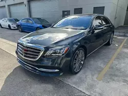 Mercedes-Benz S 560 salvage cars for sale: 2020 Mercedes-Benz S 560