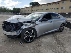 Salvage cars for sale at Opa Locka, FL auction: 2021 Honda Accord Sport