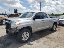 Salvage cars for sale from Copart Miami, FL: 2015 Toyota Tundra Double Cab SR/SR5