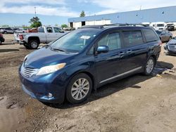 Salvage cars for sale at Woodhaven, MI auction: 2011 Toyota Sienna XLE