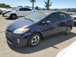 Salvage cars for sale at San Martin, CA auction: 2013 Toyota Prius