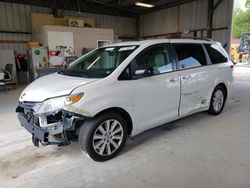 Toyota Sienna XLE salvage cars for sale: 2012 Toyota Sienna XLE