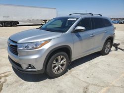 Salvage cars for sale at Sun Valley, CA auction: 2016 Toyota Highlander LE
