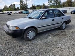 Salvage cars for sale from Copart Graham, WA: 1992 Toyota Corolla DLX