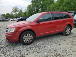 Salvage cars for sale at Waldorf, MD auction: 2016 Dodge Journey SE