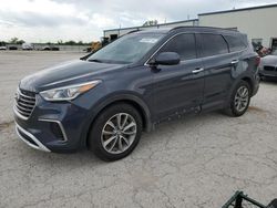 Salvage cars for sale at Kansas City, KS auction: 2017 Hyundai Santa FE SE