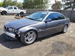 Salvage cars for sale from Copart Denver, CO: 2002 BMW 330 CI