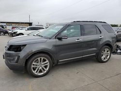 Salvage cars for sale at Grand Prairie, TX auction: 2016 Ford Explorer Limited