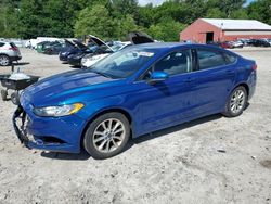 Salvage cars for sale at Mendon, MA auction: 2017 Ford Fusion SE