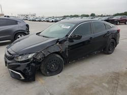 Salvage cars for sale at Grand Prairie, TX auction: 2019 Honda Civic LX