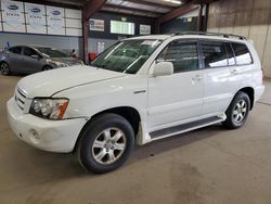 Salvage cars for sale at East Granby, CT auction: 2003 Toyota Highlander Limited