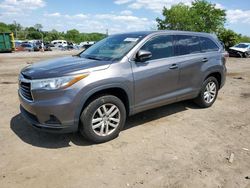 Salvage cars for sale at Baltimore, MD auction: 2015 Toyota Highlander LE