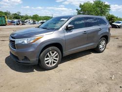 Toyota Highlander le salvage cars for sale: 2015 Toyota Highlander LE