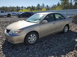 Salvage cars for sale at Windham, ME auction: 2003 Toyota Camry LE